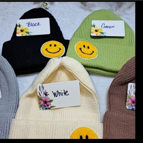 Beanies Various colors available Smiley Face, GREAT GIFT IDEA ADORABLE - Picture 1 of 16